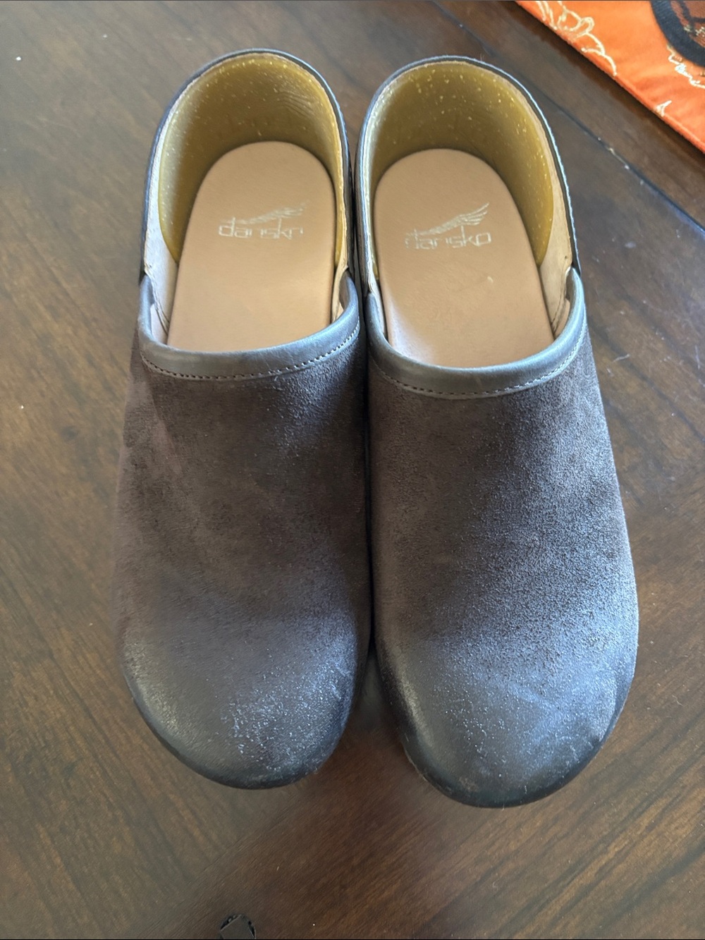 Dansko Brown Suede Slip-On Clog Mules